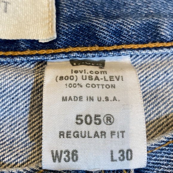 Levi's Men’s 505 36 x 30 Stoned Washed Jeans - Picture 6 of 6